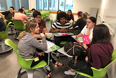 Students gathered in a group