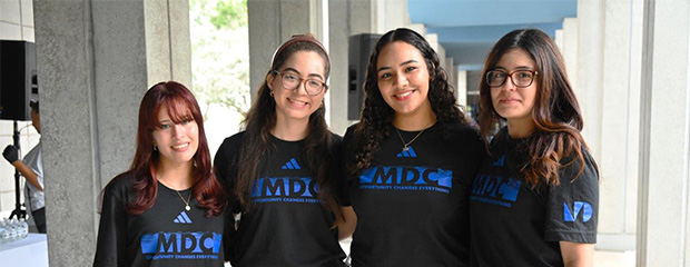 Student life members pose for a group picture