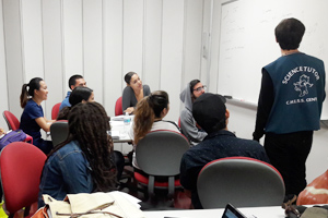 Students attending the Science Resource and Tutoring Center